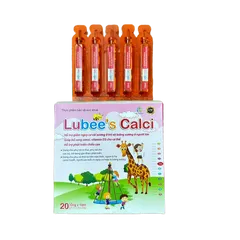 Siro Canxi Tăng Chiều Cao LUBEE'S CALCI - Bổ Sung Canxi, Vitamin D3, K2 & Magie Giúp Trẻ Phát Triển Xương Khỏe Mạnh - 20 ống