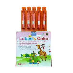 Siro Canxi Tăng Chiều Cao LUBEE'S CALCI - Bổ Sung Canxi, Vitamin D3, K2 & Magie Giúp Trẻ Phát Triển Xương Khỏe Mạnh - 20 ống