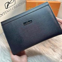Clutch Valentino Creations Màu Đen Da Thật 17*27cm - Phụ Kiện Thời Trang Sang Trọng Cho Phái Đẹp