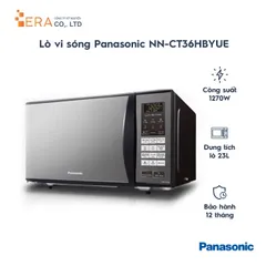 Lò Vi Sóng Nướng Panasonic PALM-NN-CT36HBYUE 23L - Đa Chức Năng 800W, Hẹn Giờ, 14 Thực Đơn Nấu Tự Động, Hàng Chính Hãng