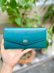Ví Valentino Nữ Nắp Gập Màu Xanh Lá - Ví Cao Cấp Size 19,5cm Thời Trang Sang Trọng và Tiện Ích
