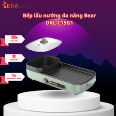 Bếp Nướng và Lẩu Đa Năng Bear DKL-C15G1 - Tiết Kiệm Thời Gian & Nhiệt Độ Độc Lập, Bảo Hành 18 Tháng
