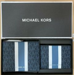 Set Đôi 2 Ví Michael Kors Vân Xanh 36H1LGFF1B - Sang Trọng, Thời Trang, Chất Liệu Da Cao Cấp, Phong Cách Hiện Đại