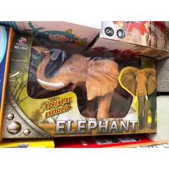 Animal World Con voi đồ chơi chạy bằng pin có đèn và âm thanh 1042 đồ chơi thế giới động vật voi NO.1042 Elephant