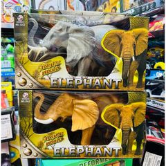 Animal World Con voi đồ chơi chạy bằng pin có đèn và âm thanh 1042 đồ chơi thế giới động vật voi NO.1042 Elephant
