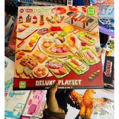 Bộ đồ chơi nấu ăn, đồ hàng, món ăn lẩu nướng 20D2 BBQ Hot Pot 2in1 Deluxe Play set 118 chi tiết