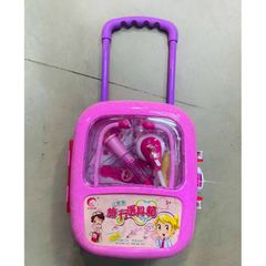 Đồ chơi bác sĩ đựng trong vali kéo 8810 có đèn và âm thanh, có 2 màu, đồ chơi nhập vai, đồ chơi hướng nghiệp cho bé