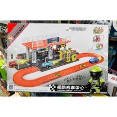Parking center 189-107 - Đồ chơi lắp ráp bãi đậu xe có 3 xe ô tô chạy đà