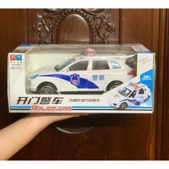 Bộ đồ chơi xe ô tô Police car chạy bằng pin, có đèn và âm thanh, mở được cửa (612) 232691