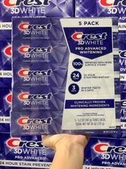 Kem Đánh Răng Crest 3D White Advanced Whitening 147g - Trắng Sáng, Bảo Vệ Men Răng, Hương Bạc Hà Tươi Mát