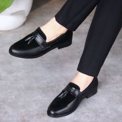 Giày Da Lười Nam Cao Cấp - Thiết Kế Đính Chuông, Bề Mặt Da Lộn Thời Trang Dễ Phối Đồ, Sang Trọng và Tiện Lợi