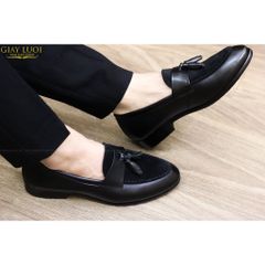 Giày Da Lười Nam Cao Cấp - Thiết Kế Đính Chuông, Bề Mặt Da Lộn Thời Trang Dễ Phối Đồ, Sang Trọng và Tiện Lợi