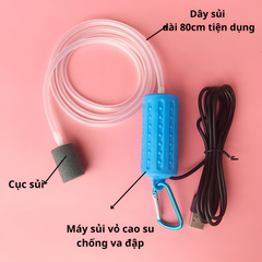 Máy Sủi Oxy Mini Siêu Êm USB - Thiết Bị Sục Oxi Bể Cá Cảnh Gọn Nhẹ, Tiện Lợi Khi Đi Câu Cá