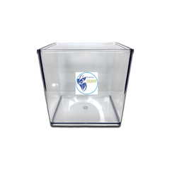 Hồ Nhựa Mini Nuôi Cá Betta Guppy 18x13x15cm - Bể Cá Mica Siêu Trong Có Nắp Thoáng Khí, Phụ Kiện Thủy Sinh Tiện Lợi