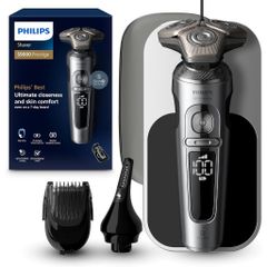 Máy Cạo Râu Philips Series 9000 SP9871/22 Cao Cấp - Công Nghệ NanoTech DualPrecision, Cạo Sát Da, Chất Liệu Titan, Sạc Qi