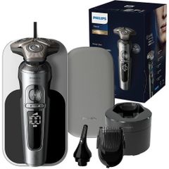 Máy cạo râu Philips SP9885/35 Series 9000 Prestige - Cạo khô và ướt với Công nghệ SkinIQ, Lưỡi Titan, Trạm làm sạch tự động, Dễ sử dụng
