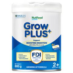 Sữa bột Nutifood Sweden GrowPLUS+ Tiêu Hóa (Xanh Nhạt) - Tiêu hóa khỏe, tăng cân Lon 800g