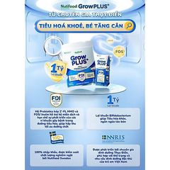 Sữa bột Nutifood Sweden GrowPLUS+ Tiêu Hóa (Xanh Nhạt) - Tiêu hóa khỏe, tăng cân Lon 800g