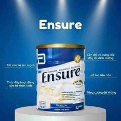 Sữa Bột Ensure Úc Vị Vani 850g Dành Cho Người Cao Tuổi, Người Suy Nhược Cơ Thể