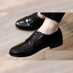 Giày Tây Buộc Dây Da Bóng Đế Cao 5cm Thời Trang Mới - Dễ Phối Đồ Sang Trọng Cho Nam