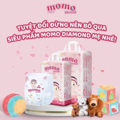 Bỉm Quần/Dán Momo Nature/ Diamond Siêu Thấm Hút Chống Hăm Cho Bé  S64,M62,M60,L54,XL50,XXL48,XXXL46.