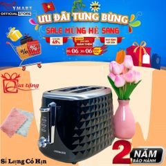 Máy Nướng Bánh Mì LocknLock EJB222BLK 850W Máy Nướng Bánh Sanwith - Bảo Hành 2 Năm