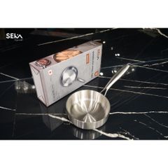 Chảo Cạn Lòng Inox SEKA 26Cm SK6030 - 5 Lớp Nguyên Khối, Chống Dính Tự Nhiên, An Toàn Mọi Loại Bếp