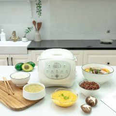 Nồi Cơm Điện Lòng Gốm 1.2L HAATZ CIM250 - Công Suất 500W, 6 Chế Độ Nấu Thông Minh, Hẹn Giờ, Thiết Kế Thời Trang Hàn Quốc
