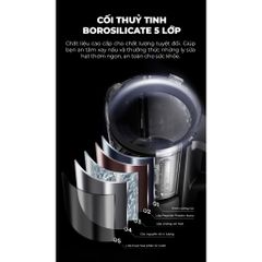 Máy Làm Sữa Hạt UNIE V9S PRO 1800W - Phiên Bản Mới Nhất 2024, Dung Tích 1.75L, Xay Êm Mịn, Bảo Hành 24 Tháng