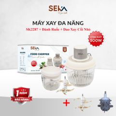 Máy Xay Thịt Đa Năng SEKA SK2287 - 2 Cối Thủy Tinh, 500W, Bộ Dao Thay Thế - Thiết Kế An Toàn, Tiện Lợi Cho Bếp Trong Mọi Gia Đình