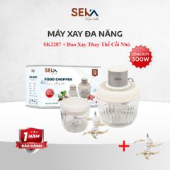 Máy Xay Thịt Đa Năng SEKA SK2287 - 2 Cối Thủy Tinh, 500W, Bộ Dao Thay Thế - Thiết Kế An Toàn, Tiện Lợi Cho Bếp Trong Mọi Gia Đình