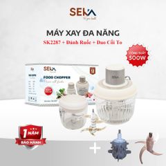 Máy Xay Thịt Đa Năng SEKA SK2287 - 2 Cối Thủy Tinh, 500W, Bộ Dao Thay Thế - Thiết Kế An Toàn, Tiện Lợi Cho Bếp Trong Mọi Gia Đình