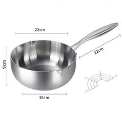(Tặng Kèm Vỉ Gác Dầu) Chảo Sâu Lòng Chống Dính Inox Nguyên Khối SEKA 22/24/26 cm - Dùng Mọi Loại Bếp - Hàng Chính Hãng