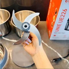 Máy Xay Thịt Inox 2 Cối 2,5L Unie UE-226 - Xay Thịt, Hành, Tỏi Nhanh Chóng, Hàng Chính Hãng, 4 Lưỡi Dao Sắc Bén