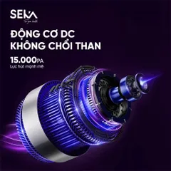 Máy Hút Bụi Cầm Tay SEKA SK-09MAX PLUS - Hút Bụi, Lau Sàn, Tự Động Làm Sạch Con Lăn, Bộ Lọc HEPA, Tiện Ích Dễ Sử Dụng