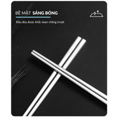 Bộ Đũa inox 10 Đôi Haatz HCS079 (CIM316) - Đũa inox 316L Siêu Bền, An Toàn, Bảo Hành 24 Tháng