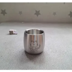 Cốc Inox 304 Mini 100ml KLE86 - Thiết Kế Hoạt Hình Dễ Thương, Chống Nóng Lạnh, An Toàn Cho Bé, Đồ Dùng Gia Đình