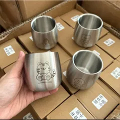 Cốc Inox 304 Mini 100ml KLE86 - Thiết Kế Hoạt Hình Dễ Thương, Chống Nóng Lạnh, An Toàn Cho Bé, Đồ Dùng Gia Đình