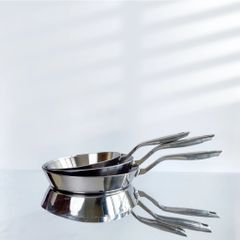 Chảo Cạn Inox 316 Haatz Cao Cấp 3 Lớp, Phù Hợp Mọi Loại Bếp, Đường Kính 20-26cm, Bảo Hành 5 Năm, An Toàn và Bền Bỉ