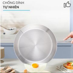 Chảo Sâu Lòng 20cm Inox 316 Nguyên Khối 3 Lớp Haatz HYP920, Dùng Cho Mọi Loại Bếp - Hàng Chính Hãng