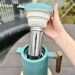 Bình Giữ Nhiệt 2Good B68 1680ml Màu Xanh - Phích Pha Trà với Lõi Lọc Inox304, Giữ Nhiệt 24h, Bảo Hành 2 Năm