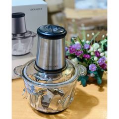 Máy Xay Thịt LocknLock Meat Chopper EJM186SLV - Cối Thủy Tinh 2.4L, Công Suất 400W, Thiết Kế Sang Trọng, Bảo Hành 2 Năm