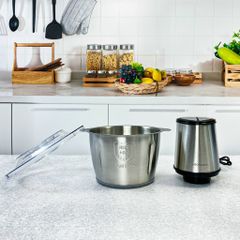 Máy Xay Thịt LocknLock Meat Chopper EJM186SLV - Cối Thủy Tinh 2.4L, Công Suất 400W, Thiết Kế Sang Trọng, Bảo Hành 2 Năm