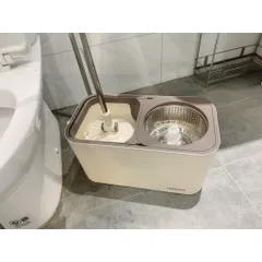 Bộ Lau Nhà Xoay Tay LocknLock Dual Bucket Spin Mop ETM478 - Dụng Cụ Vệ Sinh Đa Năng với 2 Bông Lau Microfiber Chất Lượng Cao