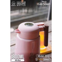 Bình Giữ Nhiệt Cao Cấp 2Good B52, Dung Tích 1.8L, Inox 304/316, Giữ Nóng Lạnh 24h, An Toàn, Bảo Hành 5 Năm