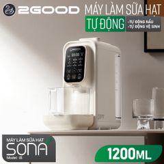 Máy Làm Sữa Hạt Tự Động 2Good Sona i8 - 1.2L, 9 Chức Năng, Điều Khiển Cảm Ứng, Thiết Kế Thông Minh, Chính Hãng