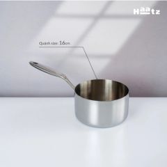 Quánh Inox 316 Đúc Đáy Liền Haatz HYP316 Size 16cm - Chịu Nhiệt, An Toàn Sức Khỏe, Bảo Hành 5 Năm - Dụng Cụ Nhà Bếp Cao Cấp