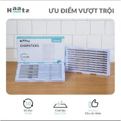 Bộ Đũa inox 10 Đôi Haatz HCS079 (CIM316) - Đũa inox 316L Siêu Bền, An Toàn - Bảo Hành 24 Tháng
