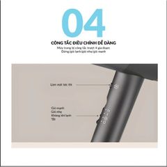 Máy Sấy Tóc Haatz CIM908 - Chuyên Nghiệp 1800W 3 Chế Độ Nóng Lạnh, Tự Động Ngắt Khi Quá Nhiệt, Bảo Hành 2 Năm, Hàng Chính Hãng