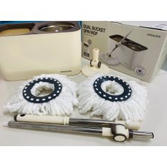 Bộ Lau Nhà Xoay Tay LocknLock ETM478 - Dụng Cụ Vệ Sinh Cao Cấp, Bông Lau Microfiber, Thiết Kế Tiện Dụng 2 Bông Lau
